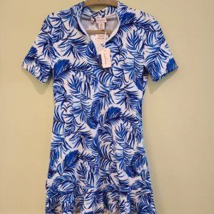 Tommy Bahama Golf Dress- Floral blue & White L